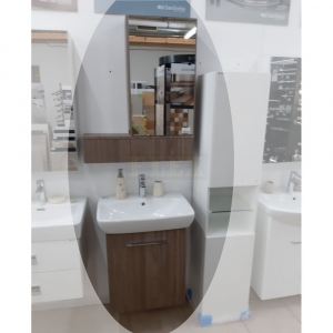 Kúpeľňová zostava závesná 60 cm NOVA PRO + zrkadlová skrinka, pravá