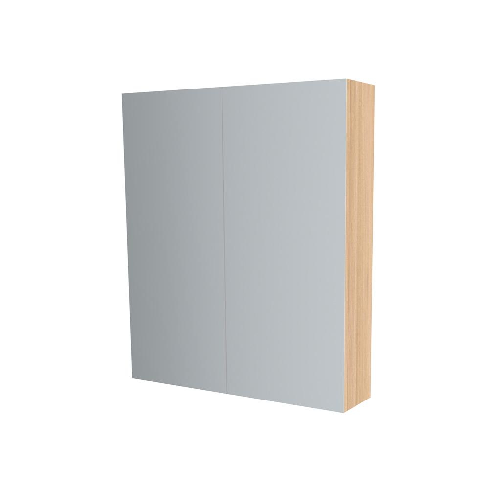 Mereo Kúpeľňová zrkadlová skrinka 80 cm, galerka, 2 x dvierka, Multidecor, Dub Sand Barbera