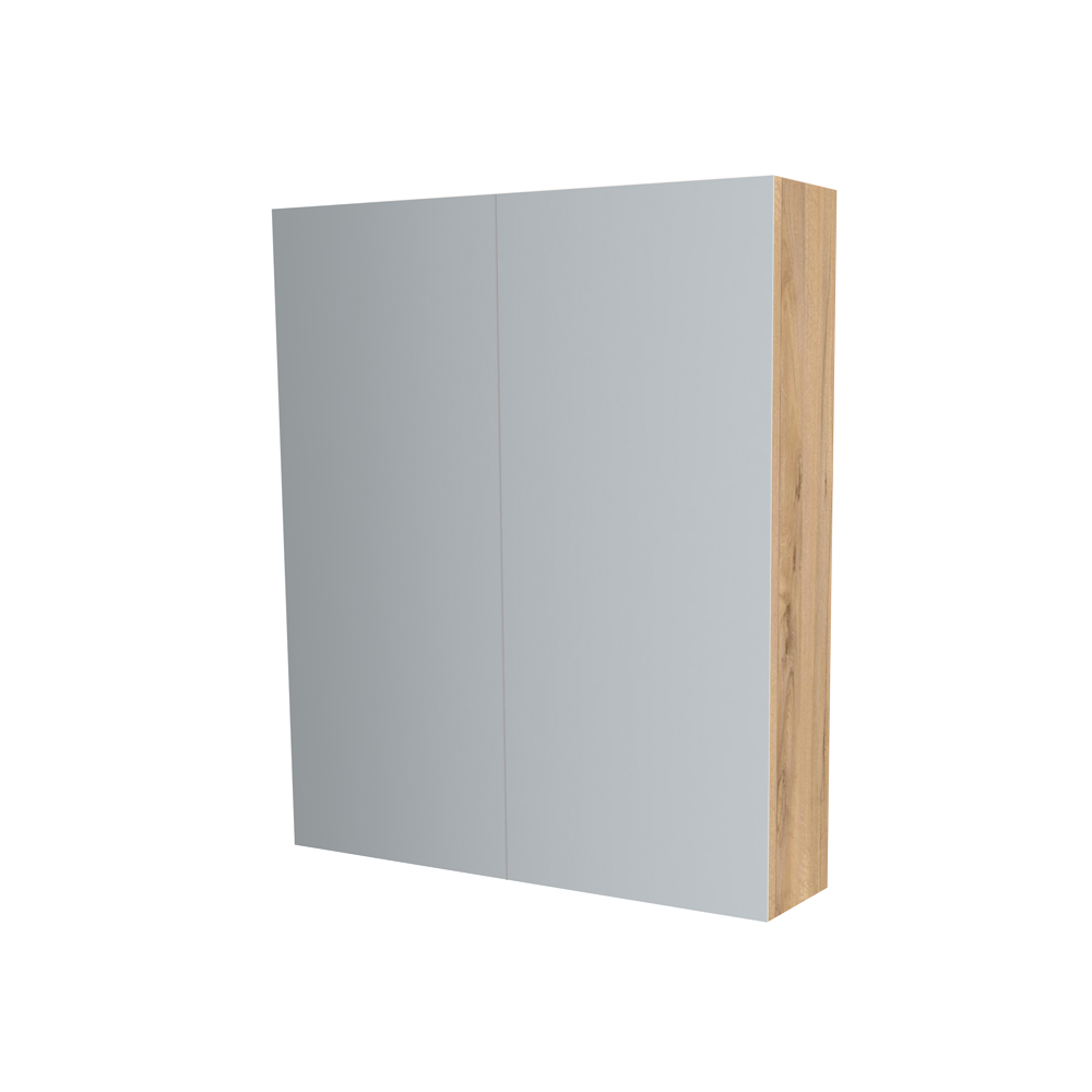 Mereo Kúpeľňová zrkadlová skrinka 80 cm, galerka, 2 x dvierka, Multidecor, Orech Pacifik prírodný