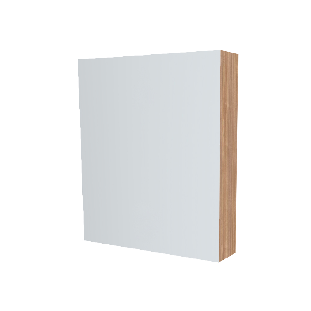 Mereo Kúpeľňová zrkadlová skrinka 60 cm, galerka, 1x dvierka ľavá, Multidecor, Light Select Walnut