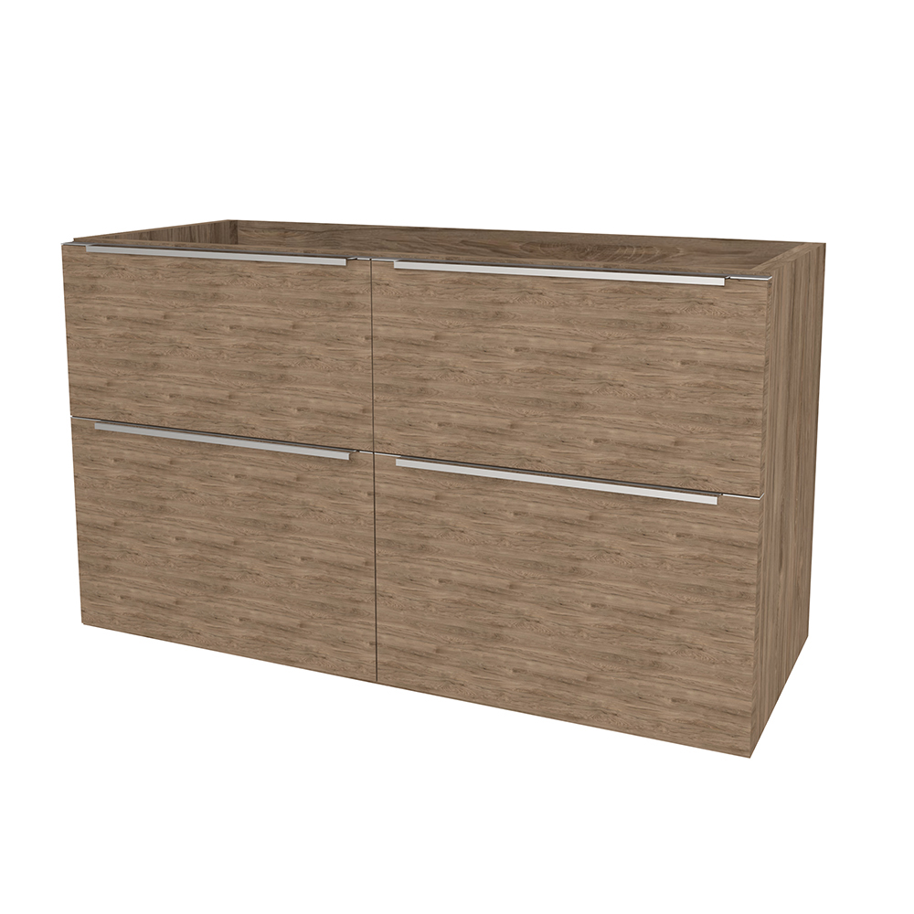 Mereo Mailo, kúpeľňová skrinka 121 cm, chróm madlo, Multidecor, Dark Rockford Hic