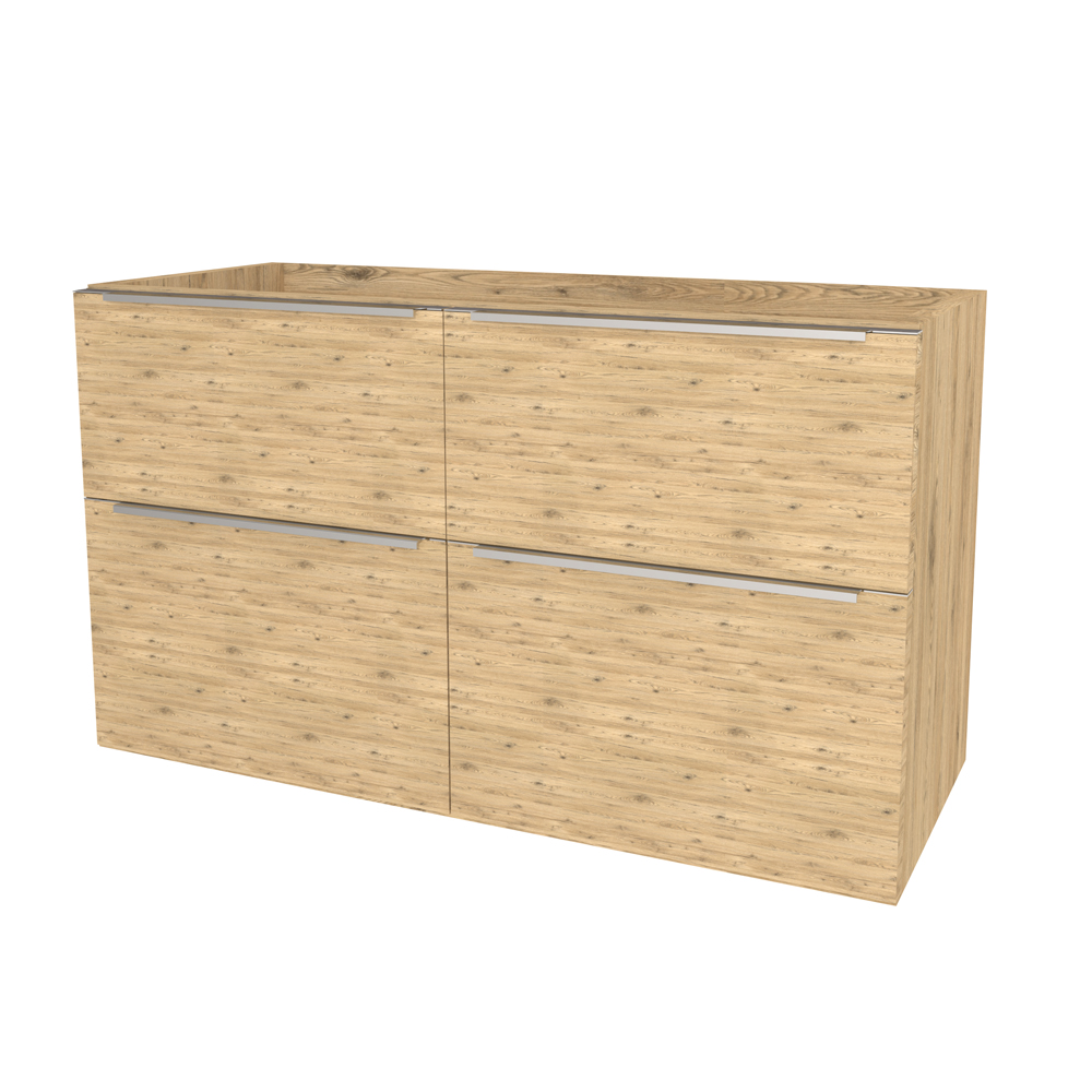 Mereo Mailo, kúpeľňová skrinka 121 cm, chróm madlo, Multidecor, Dub San remo sand