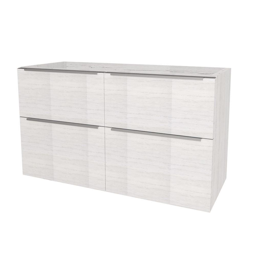 Mereo Mailo, kúpeľňová skrinka 121 cm, chróm madlo, Multidecor, Pino Aurélio