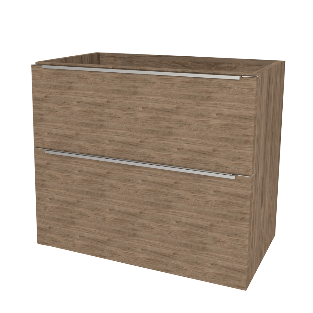 Mereo Mailo, kúpeľňová skrinka 81 cm, chróm madlo, Multidecor, Dark Rockford Hic