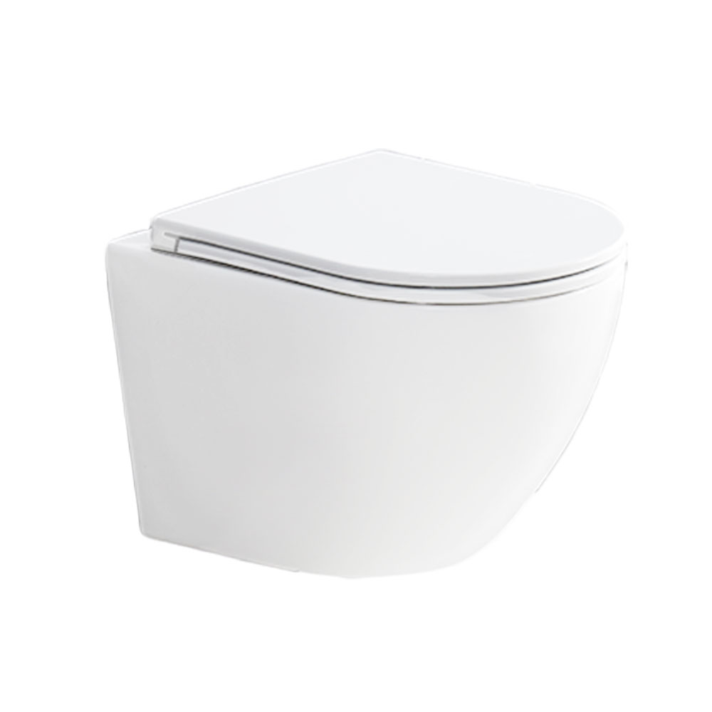 Mereo WC závesné kapotované, Smart Flush RIMLESS, 4490x370x360, keramické, vr. sedátka CSS123