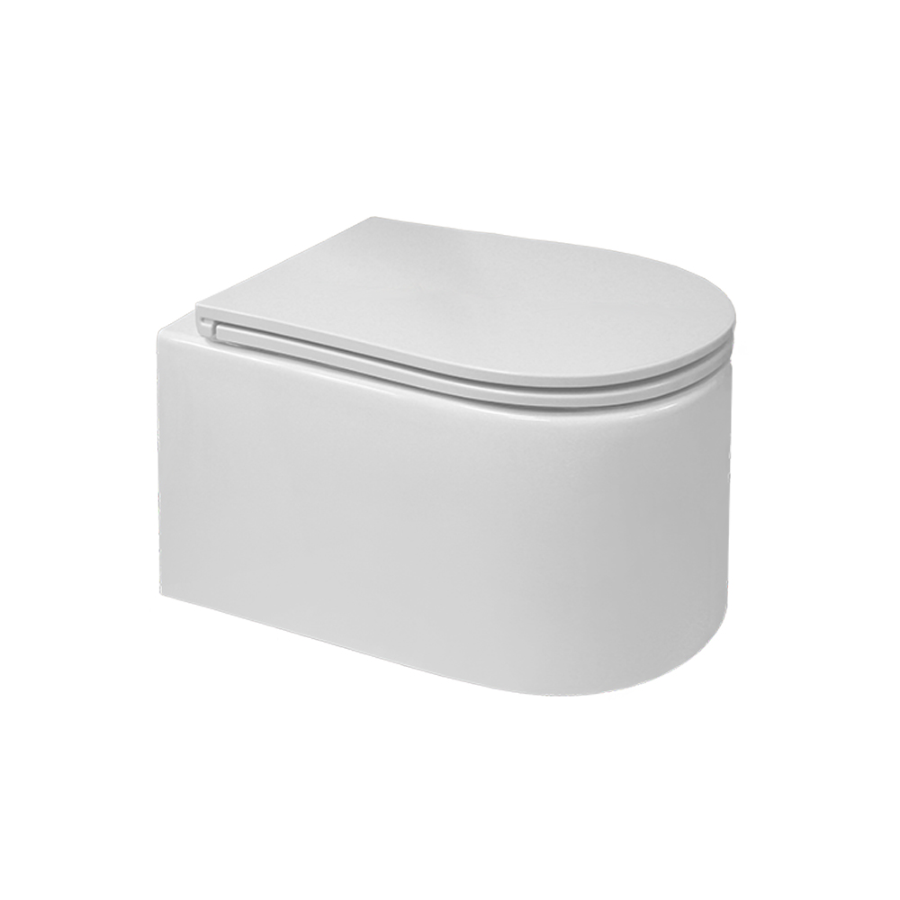 Mereo WC závesné kapotované, RIMLESS, 495x360x370, keramické, vr. sedátka CSS113S