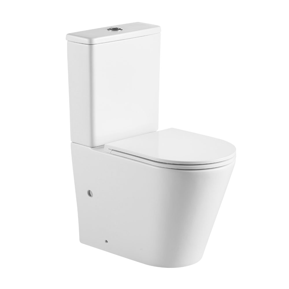 Mereo WC kombi, vario odpad, kapotované, Smart Flush RIMLESS, keramické, vr. sedátka