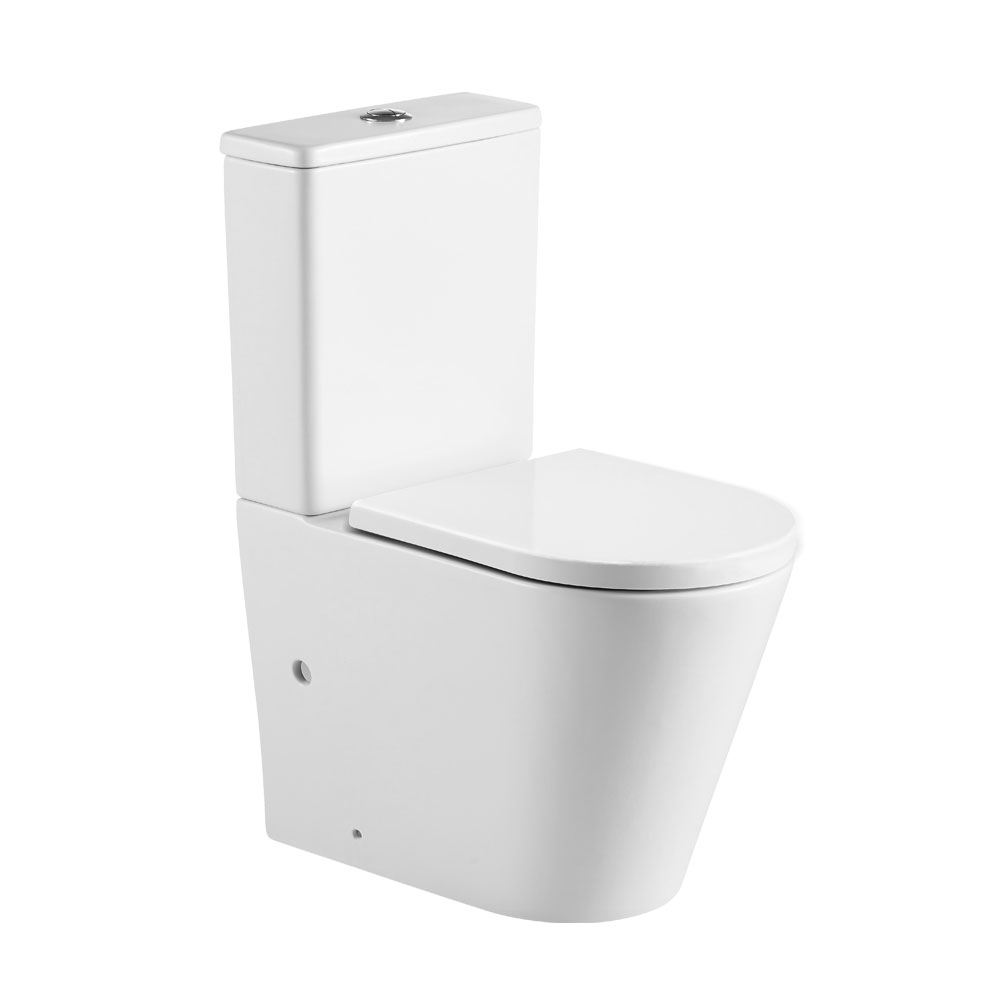 Mereo WC kombi, vario odpad, kapotované, Smart Flush RIMLESS, keramické, vr. sedátka