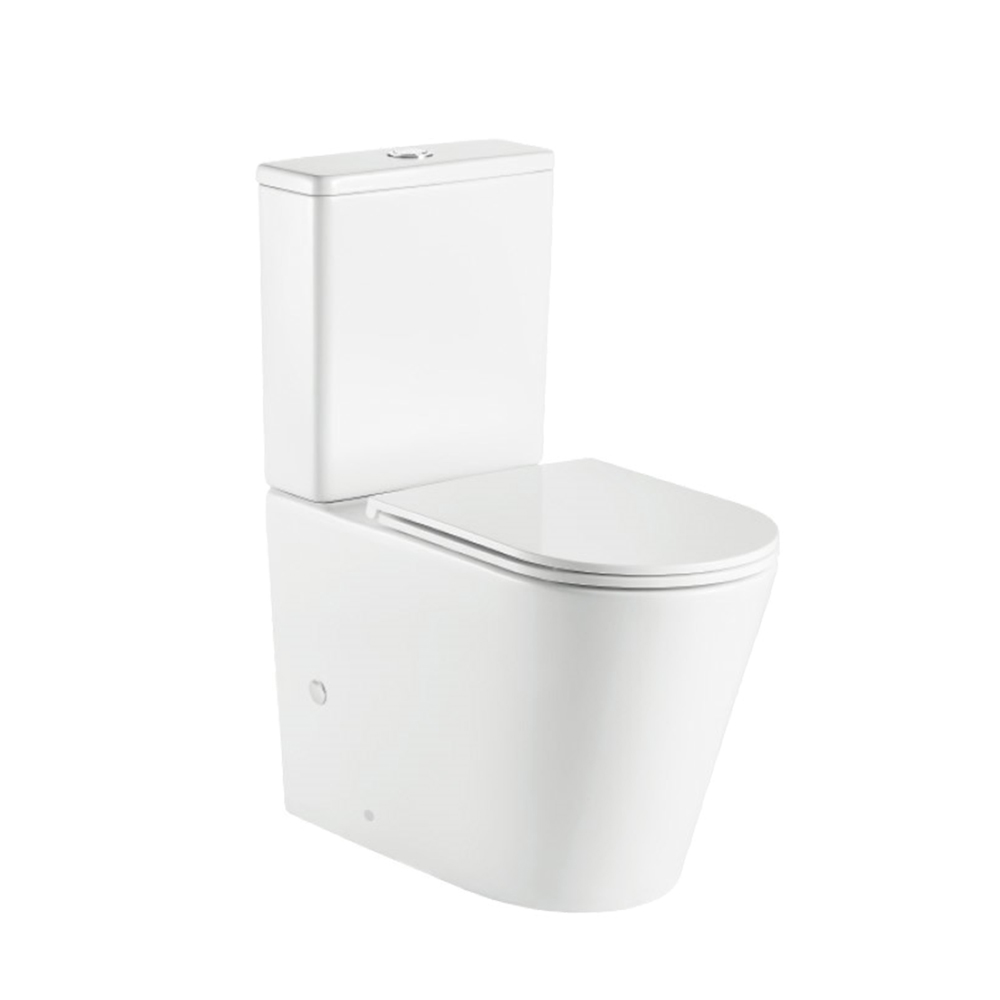 Mereo WC kombi, vyvýšené, vario odpad, kapotované, Smart Flush RIMLESS, keramické, vr. sedátka