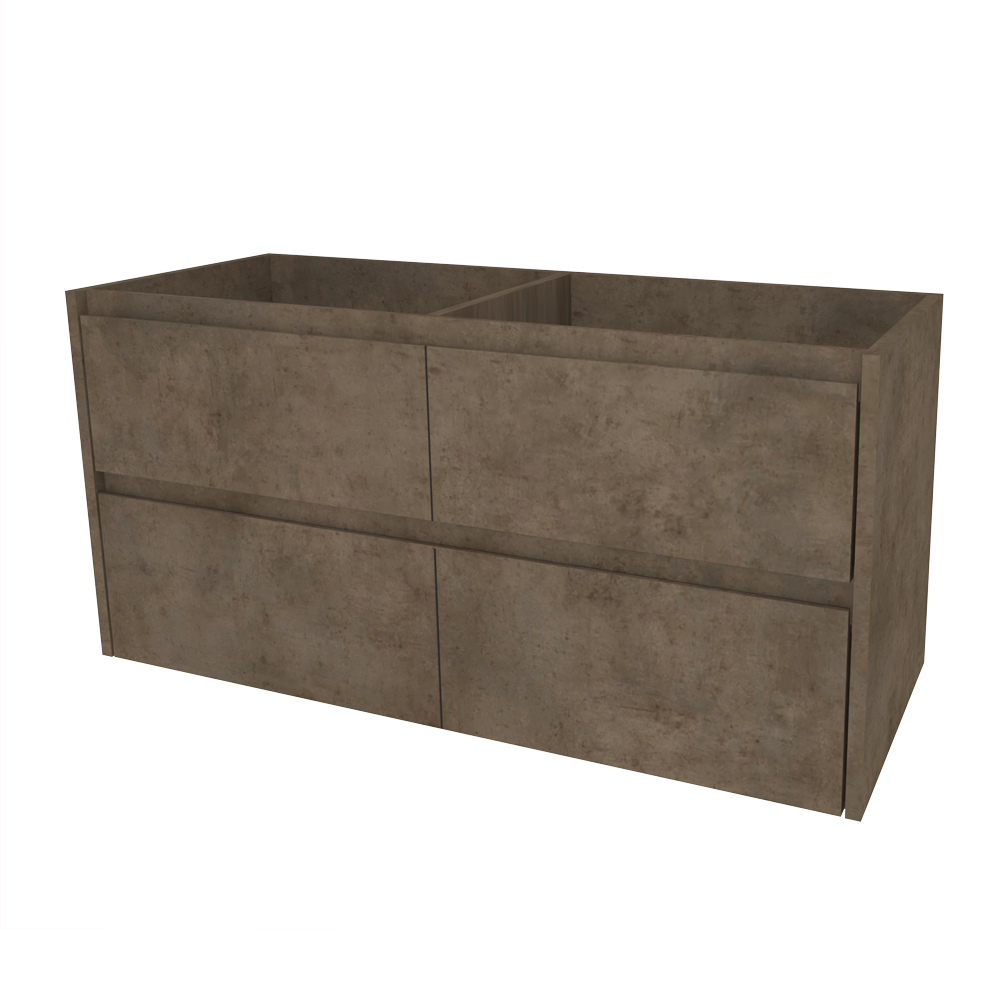 Mereo Opto, kúpeľňová skrinka 121 cm, Multidecor, Betón Chicago tmavosivý