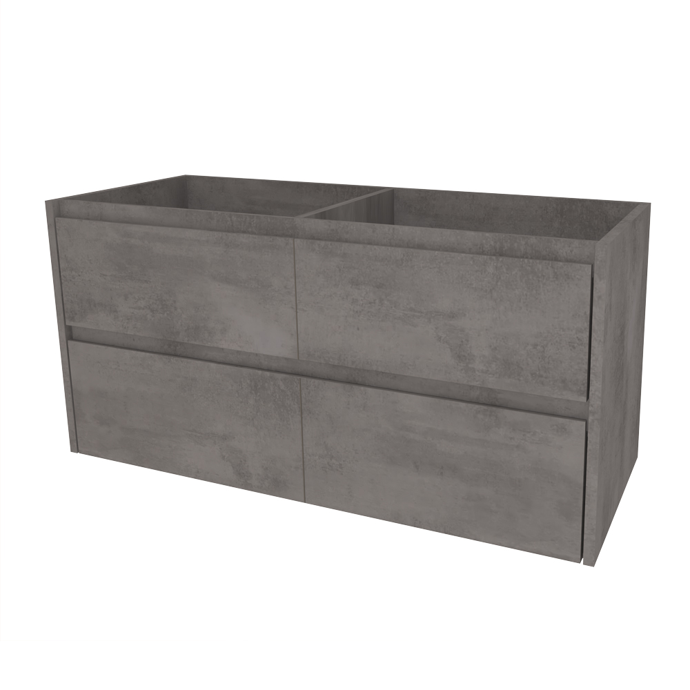 Mereo Opto, kúpeľňová skrinka 121 cm, Multidecor, Betón tmavosivý