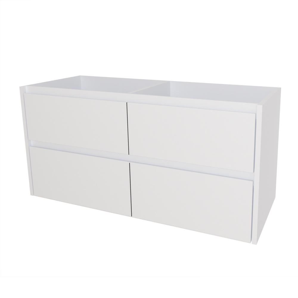 Mereo Opto, kúpeľňová skrinka 121 cm, Multidecor, Biela vysoký lesk perlička