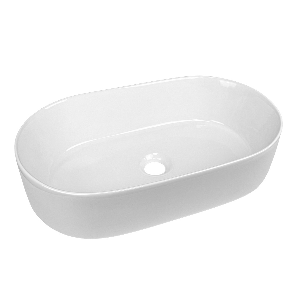 Mereo Umývadlo na dosku bez prepadu, 530x315x135 mm, okrúhle, keramické - pre zaslanie na palete