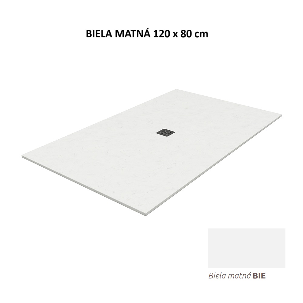 HRANATÁ VANIČKA LOTOSTONE BIELA MATNÁ 120x80cm