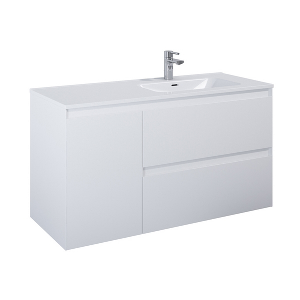Akra skrinka 2Z+kôš 120cm P biela mat