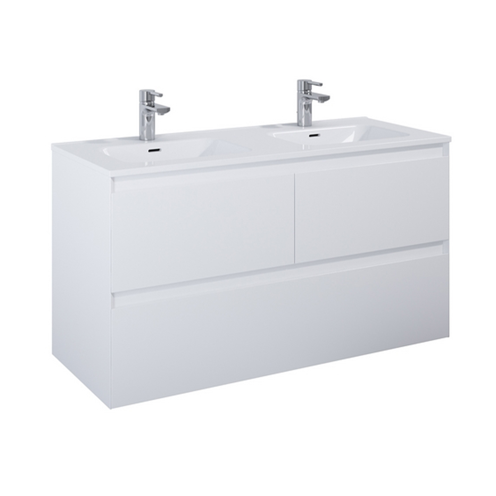 Akra skrinka 3Z 120cm biela mat