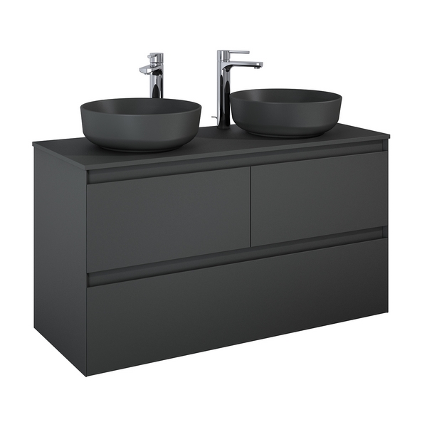 Akra skrinka 3Z 120cm antracit mat