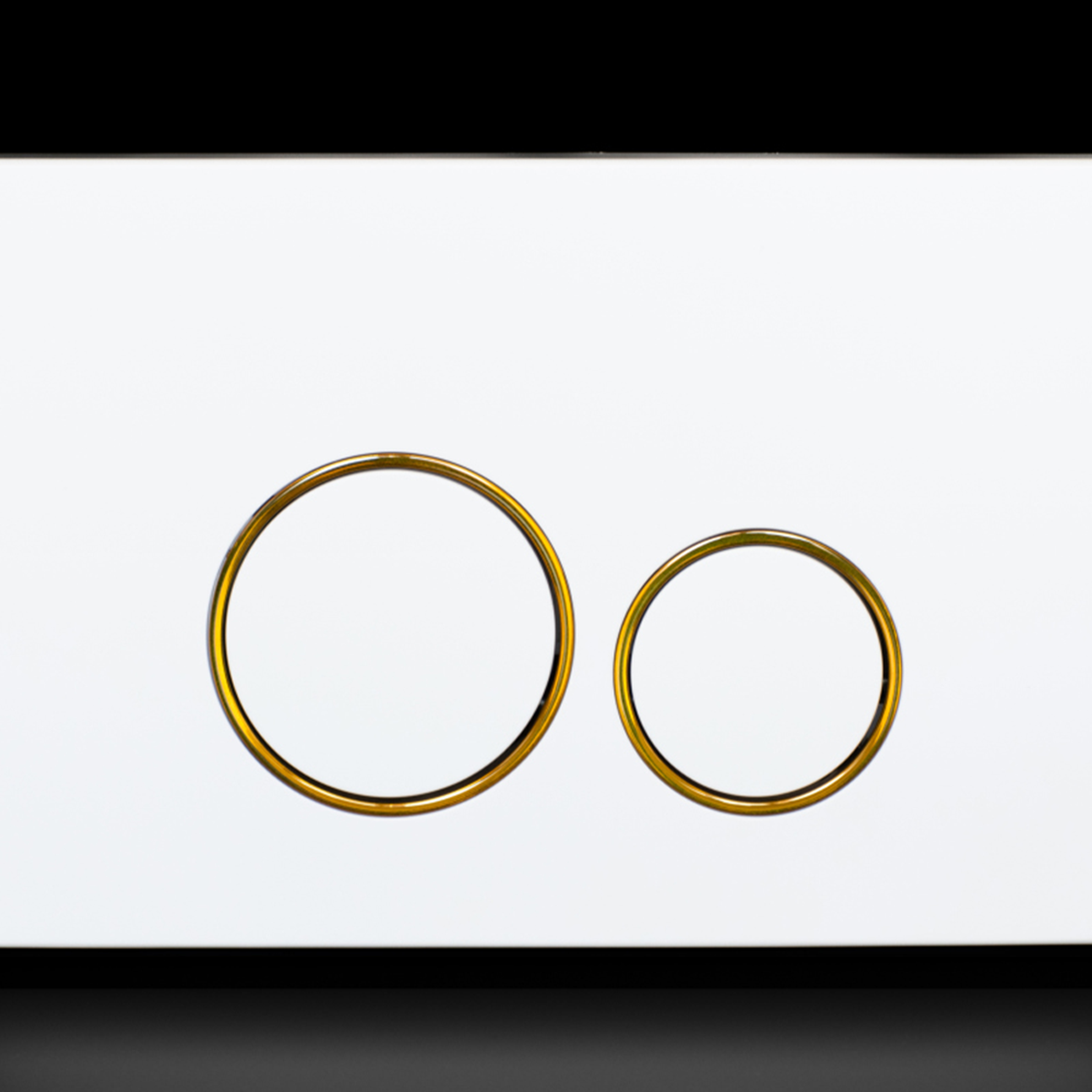 CUSTOM RINGS ovládacie tlačidlo ABS biela matná/zl