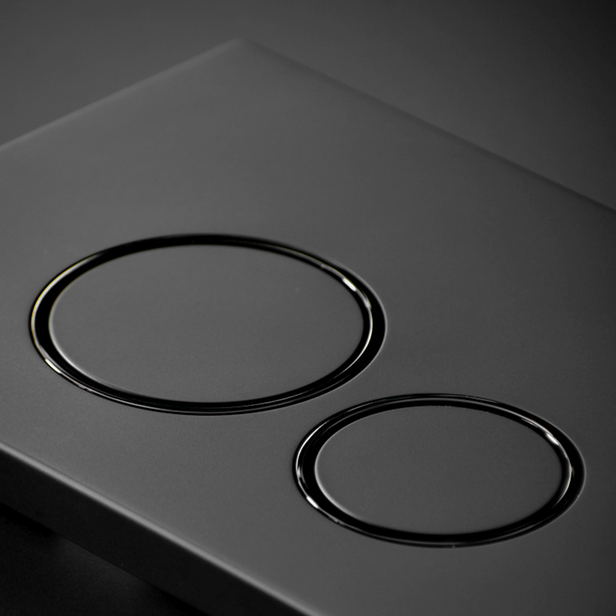CUSTOM RINGS ovládacie tlačidlo ABS čierna matná/č