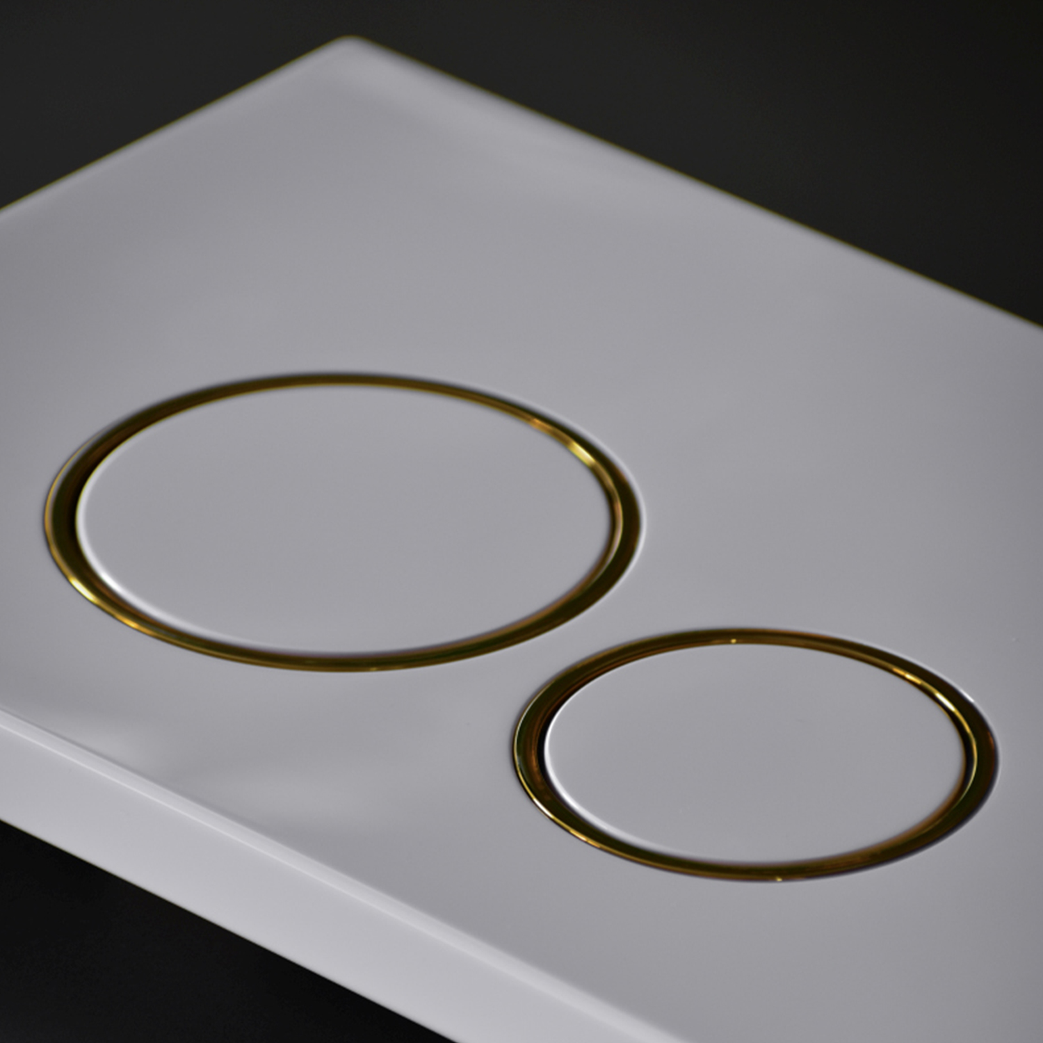 CUSTOM RINGS ovládacie tlačidlo ABS biela lesklá/z