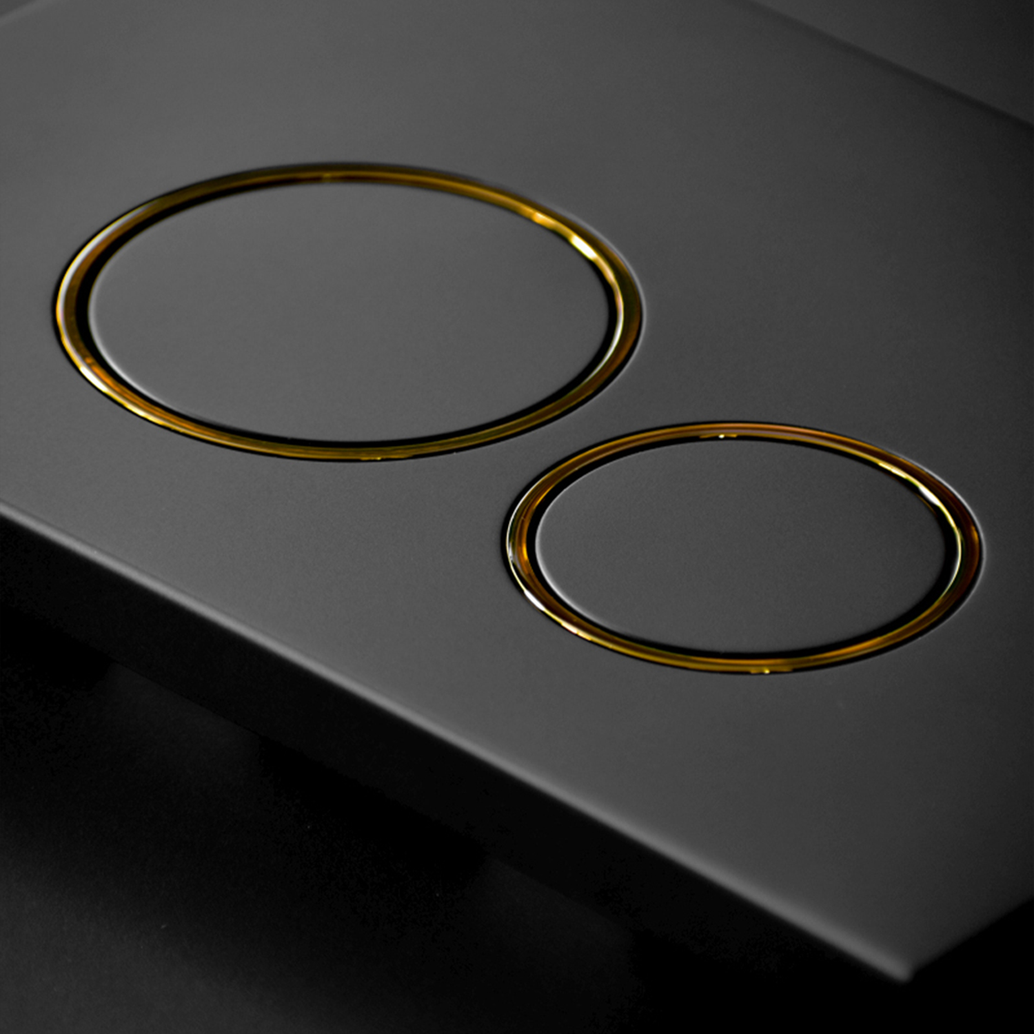 CUSTOM RINGS ovládacie tlačidlo ABS čierna matná/z