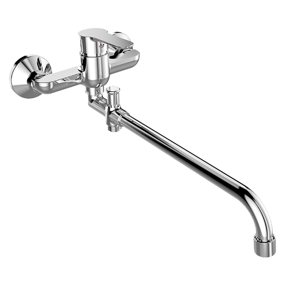 Mereo Nástenná batéria do byt. jadra, Pego, 150 mm, s ramienkom ø 18 mm - 330 mm, bez prísl.